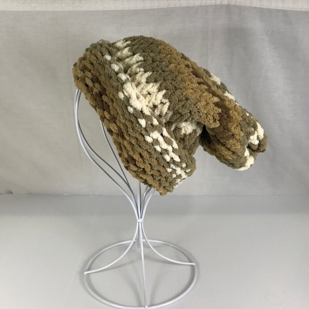 NWT Handmade Chunky Knitted Multicolor Textured Adult Slouchy Beanie